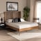 Baxton Studio Takeo Mid-Century Modern Transitional Ash Walnut Finished Wood Full Size Platform Bed 180-11151-9407-Zoro - alternate 9